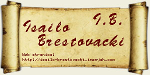 Isailo Brestovački vizit kartica
